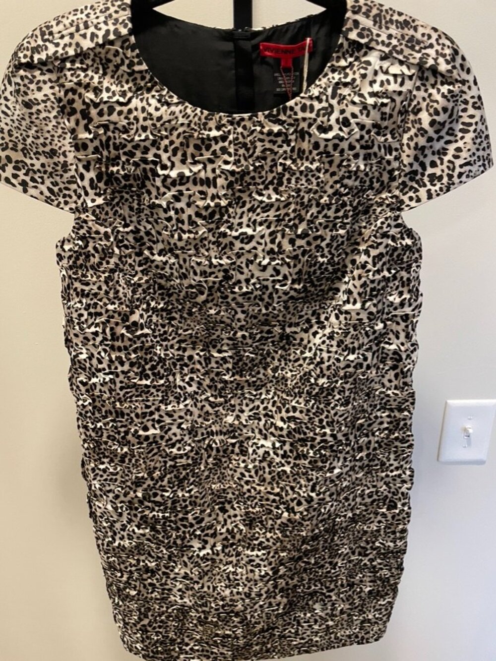 Vivienne Tam Vintage Leopard Print Ruffle Mini Dress - NWT - Size 8